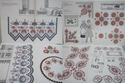 画像1: 東欧図案集｜ハンガリー刺繍-シオーアガールド刺繍