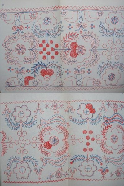 画像1: ハンガリー刺繍本・マチョー刺繍図案