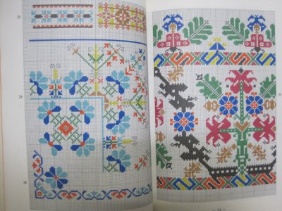 画像2: ハンガリー刺繍図案・ハンガリーのクロスステッチ刺繍図案の本