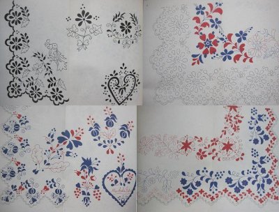 画像1: ハンガリー刺繍図案・カロチャの花刺繍・KORAI KALOCSAI HIMZESEK