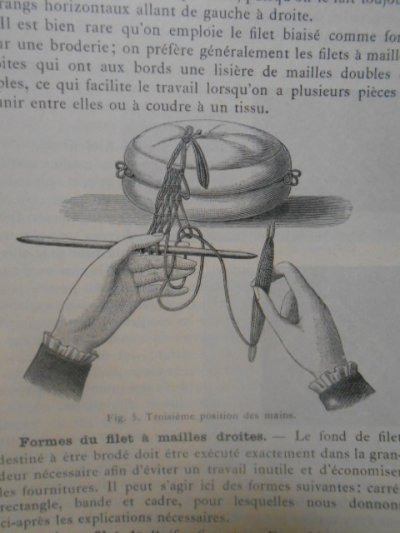 画像1: フランス・フィレ刺繍レース・本・図案・パターン・Le filet brode