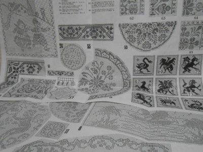 画像2: ヴィンテージ白糸の作品図案集 フィレレース編 チャート