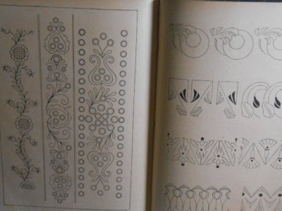 画像1: チェコの刺繍 本 図案-アンティーク チェコ手芸 古書 1905