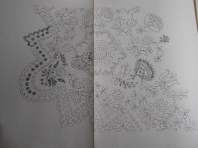 画像2: ハンガリーszigetvár・白糸刺繍・図案集/ホワイトワーク（花のパターン）