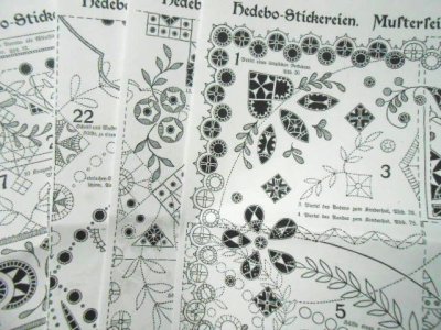 画像2: ヒーダボー刺繍(ヘデボ）図案付本・デンマーク・白糸刺繍・ホワイトワーク洋書