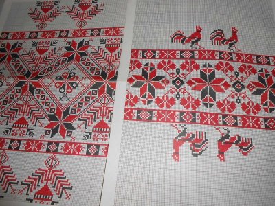 画像3: クロスステッチ 刺繍  図案集・ハンガリー東欧（セーケイ）
