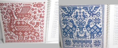 画像1: フレメ・カレンダー1971・Fremme/クロスステッチ・図案集・デンマーク・民族刺繍
