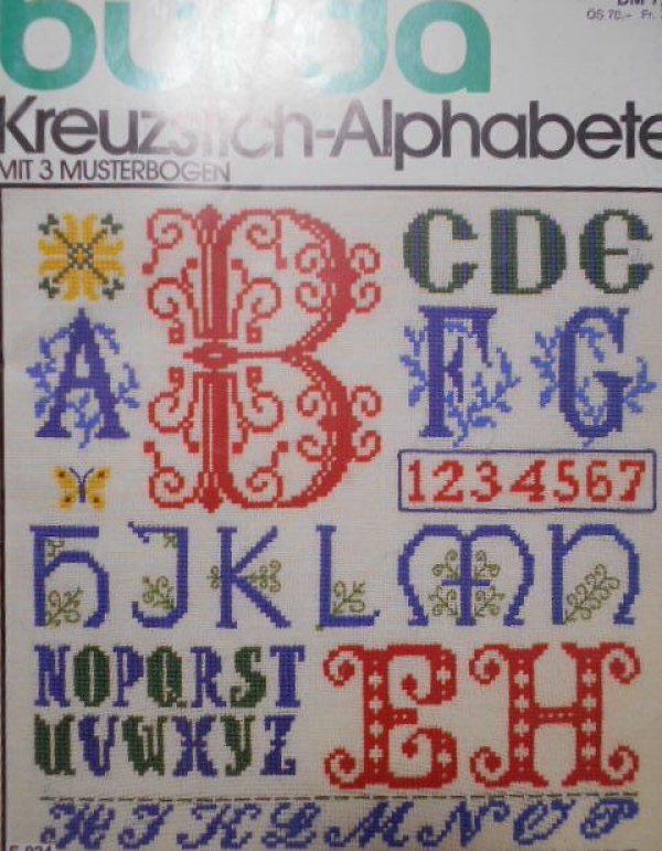 アルファベット刺繍サンプラー特集図案 クロスステッチ - ブックス赤ずきん